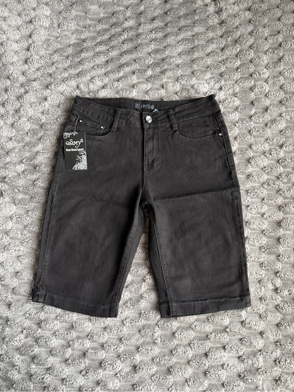 NWT Black Denim Bermuda Shorts